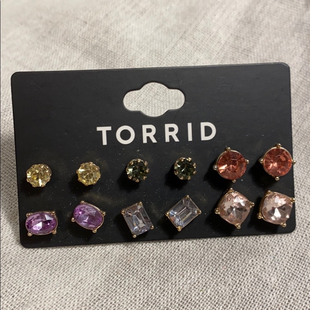 Jewel-Tone Stud Set